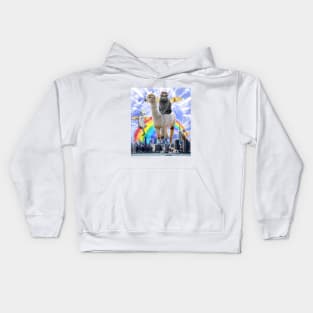 Angel Cats Surreal Collage Kids Hoodie